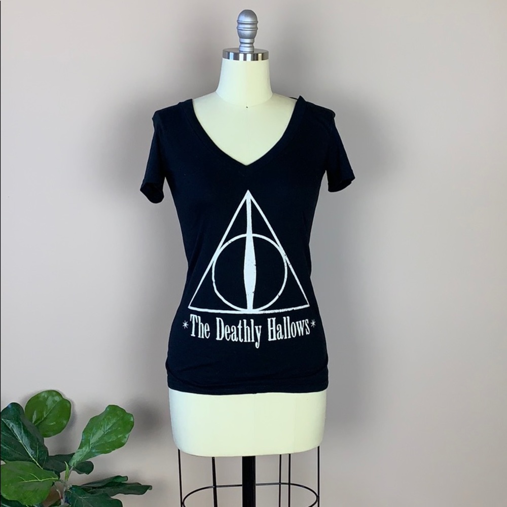 Black Harry Potter The Deathly Hollows Tee size S